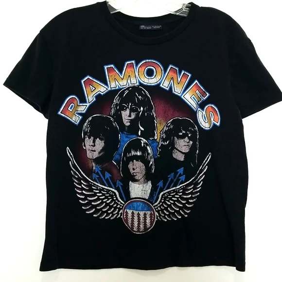 Zara Ramones Front & Back Graphic Band Tee Size Small - Picture 2 of 7